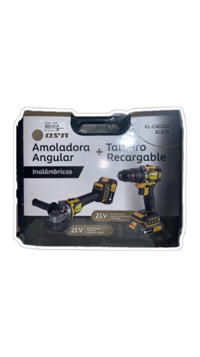 [75374] AMOLADORA +TALADRO RECARGABLE (ELCAG21V / EL673)